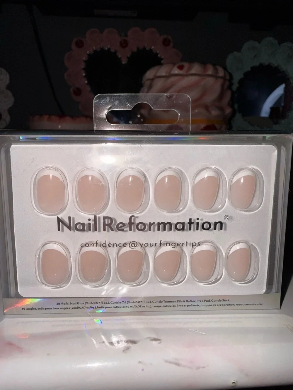 Nail Reformation Nude Press-On Nails in Soft Pink with French Tips